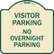 Signmission Visitor Parking No Overnight Parking Heavy-Gauge Aluminum Sign, 18" x 18", TG-1818-22731 A-DES-TG-1818-22731 - alternate 1